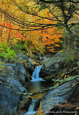 Autumn at Kent Falls 2 - Vertical