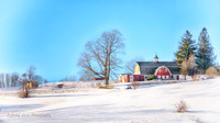 Red Barn Woodbury in Winter