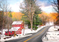 Red Barns in Winter