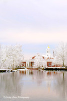 Wintry Town Hall - Vertical