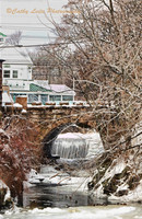 Wintry Harbor Waterfall