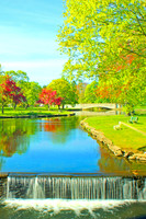 Duck Pond Waterfall in Spring - Vertical