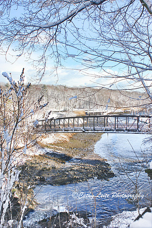 Hotchkiss Bridge in Winter - Vertical w/effect