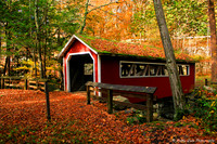 Burr Arch Bridge in Autumn