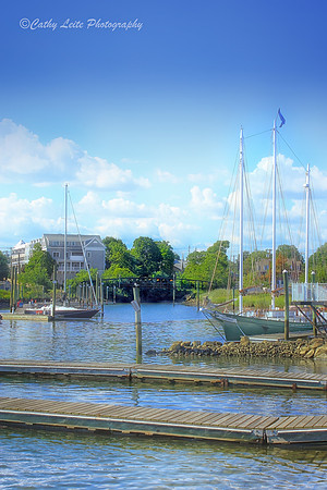 Summer at Milford Harbor - Vertical