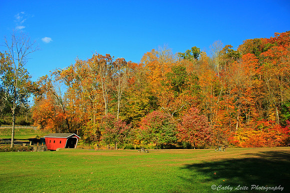 Kent Falls Covered Bridge Autumn